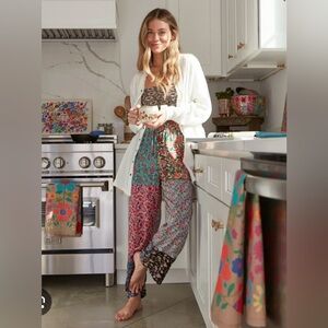 NWT Natural Life Mimi Pant Multicolored Mixed Floral XL